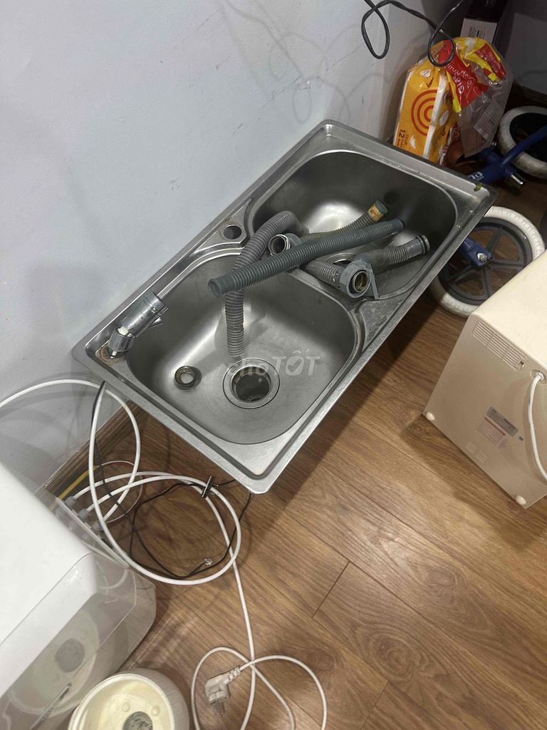 Chậu rửa chén Inox 2 hố Bạc. Mua bán Dụng cụ nhà bếp tại Huyện Hoài Đức Hà Nội được đăng bởi nguyễn văn an hình 1