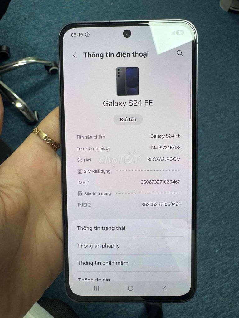 SS Galaxy S24 FE. Mua bán Điện thoại tại Thành phố Thủ Đức Tp Hồ Chí Minh được đăng bởi HUYNMON hình 1