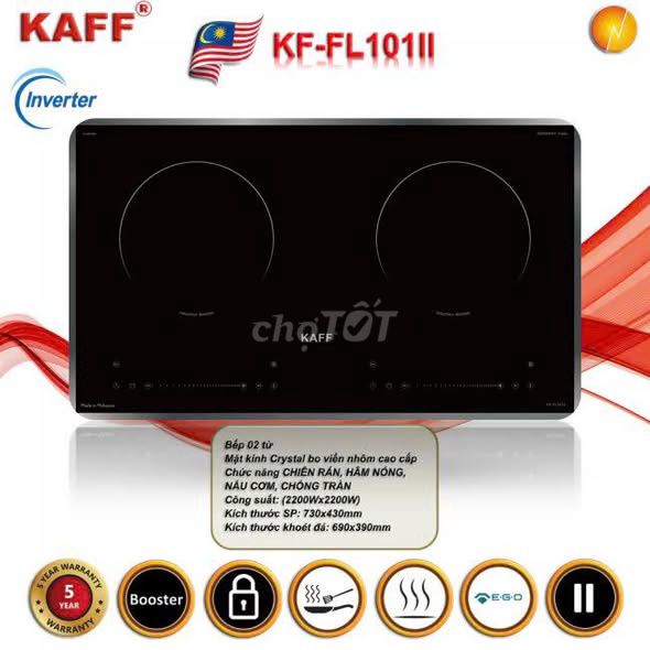 Bếp từ đôi KAFF KF-FL101II Đen. Mua bán Bếp, lò, đồ điện nhà bếp tại Quận Hải Châu Đà Nẵng được đăng bởi Nội thất tủ bếp TST hình 1