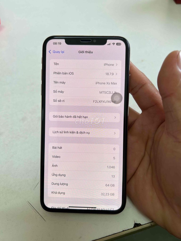 iPhone Xs Max 64GB Vàng cần bán lại. Mua bán Điện thoại tại Quận 7 Tp Hồ Chí Minh được đăng bởi lê nhật tân hình 1