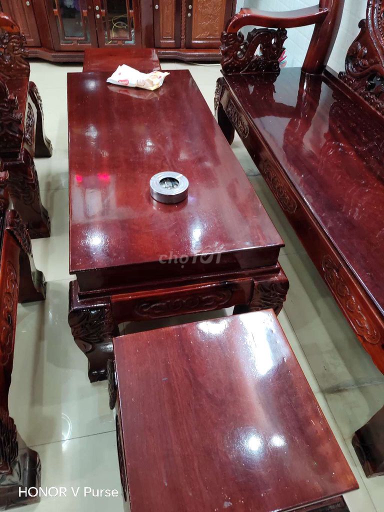 Bộ bàn ghế gỗ tràm tay 16. Mua bán Bàn ghế tại Thành phố Cà Mau Cà Mau được đăng bởi Huynh thúy hình 1