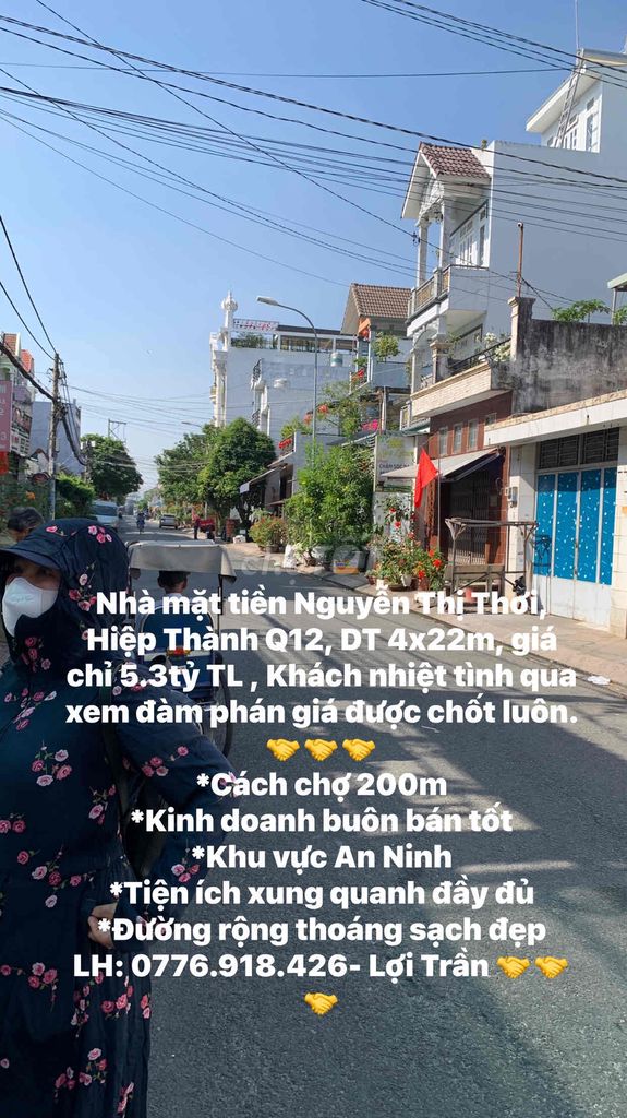 Nhà mặt tiền Nguyễn Thị Thơi