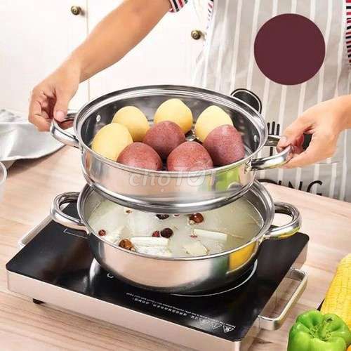 Nồi xửng hấp Inox 2 tầng 28cm. Mua bán Dụng cụ nhà bếp tại Quận Tân Bình Tp Hồ Chí Minh được đăng bởi Gia Dụng Blue Home Bành Văn Trân hình 1