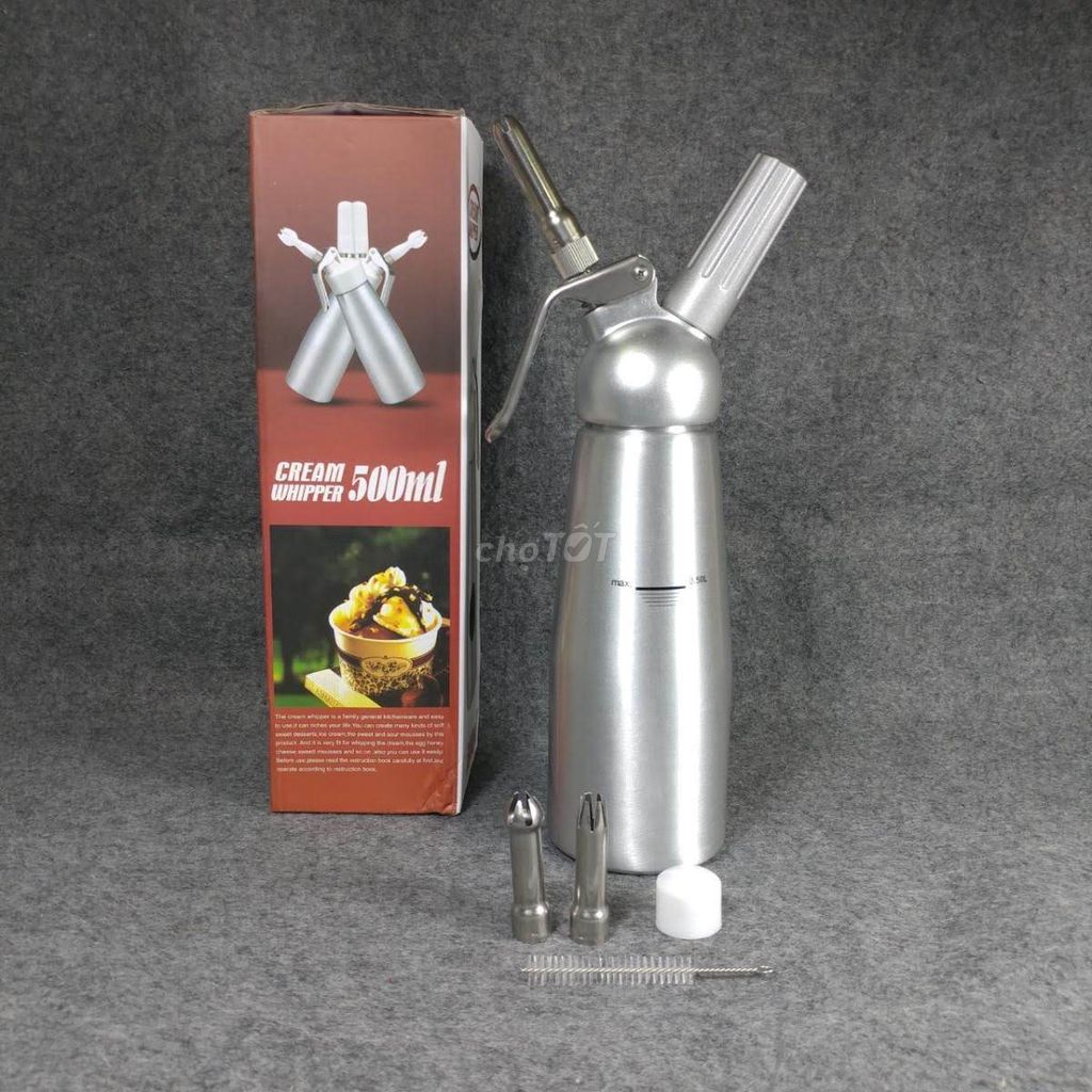 Bình xịt kem Cream Whipper 500ml hợp kim nhôm