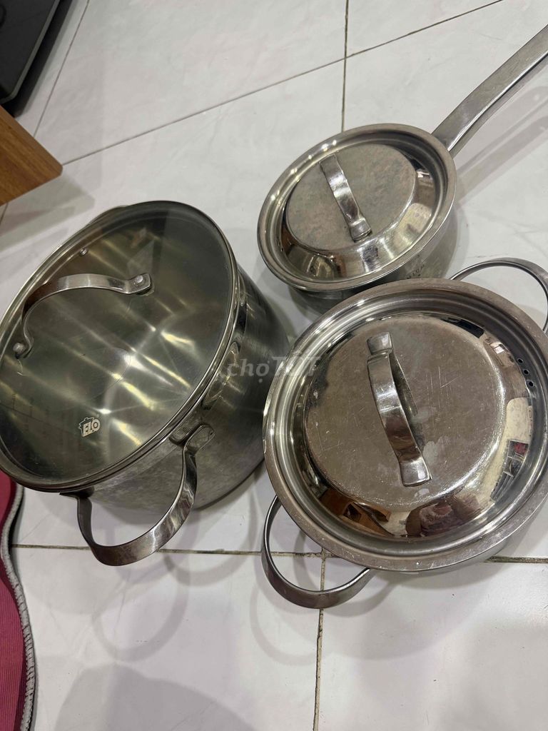 Bộ nồi ELO Inox 3 lớp Bạc. Mua bán Dụng cụ nhà bếp tại Quận Đống Đa Hà Nội được đăng bởi Vu Hong hình 1