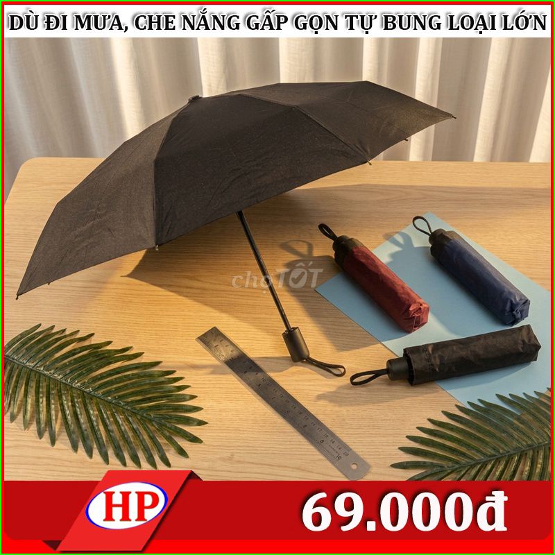 Dù gấp gọn Tự bung Đen Lớn. Mua bán Nội thất, đồ gia dụng khác tại Quận Ninh Kiều Cần Thơ được đăng bởi GIA DỤNG VÀ ĐIỆN TỬ HIỆP PHÁT CẦN THƠ hình 1