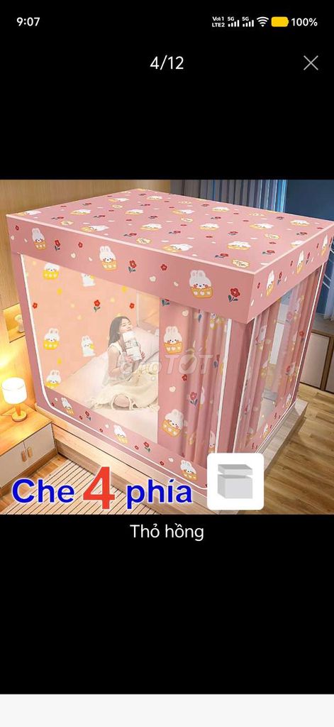 Mùng khung Thỏ hồng. Mua bán Nội thất, đồ gia dụng khác tại Huyện Châu Phú An Giang được đăng bởi 1 xíu đág iu hình 1