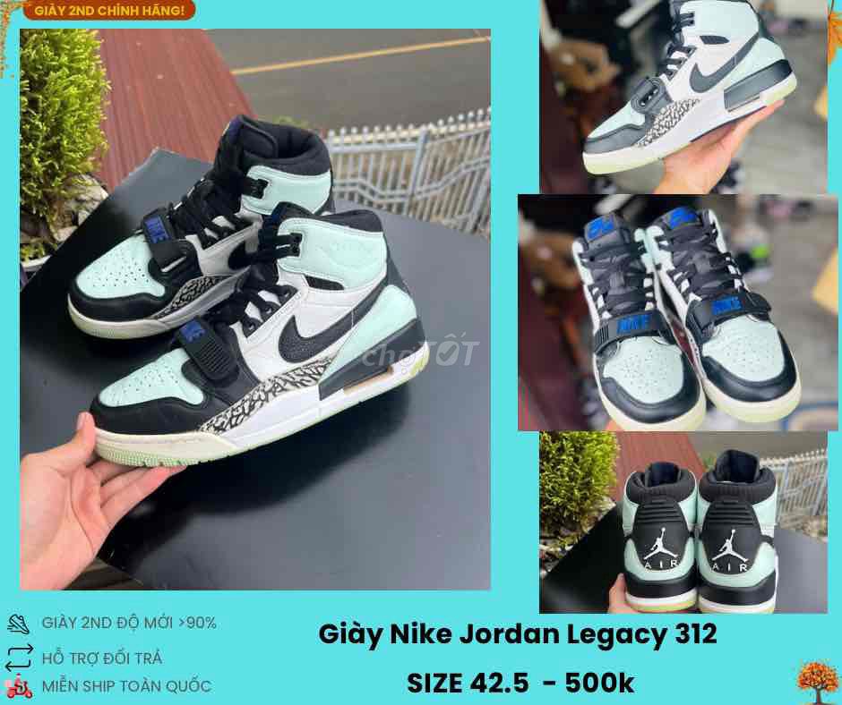 Giày  Nike Jordan Legacy 312 chính hãng size 42-43. Mua bán Giày dép tại Thành phố Châu Đốc An Giang được đăng bởi Giày Si chính hãng nhập Thái trực tiếp  hình 1