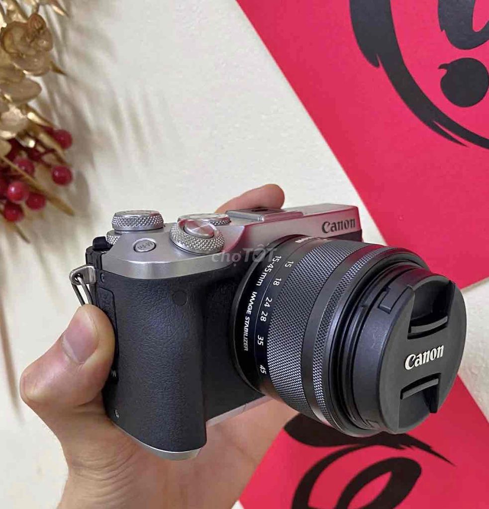 Máy ảnh Canon EOS M6 Bạc. Mua bán Máy ảnh, Máy quay tại Quận Tây Hồ Hà Nội được đăng bởi Dũng Híp hình 1