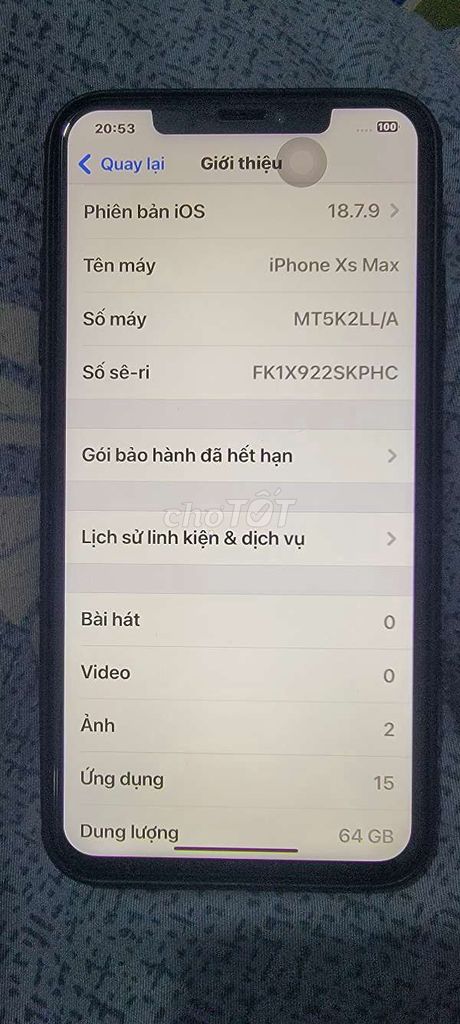 iPhone Xs Max 64GB Vàng hồng. Mua bán Điện thoại tại Quận Ninh Kiều Cần Thơ được đăng bởi MUA BÁN VÌ ĐAM MÊ hình 1