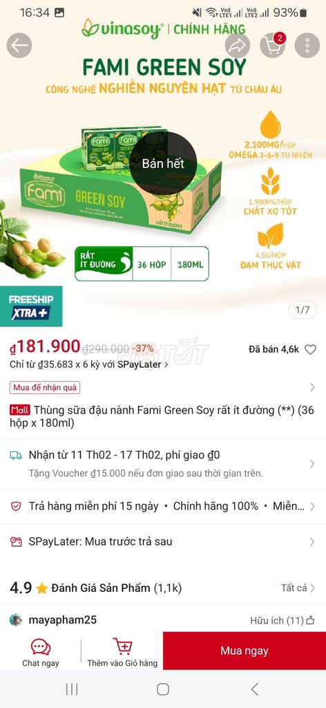 Em cần bán 11 voucher sữa Fami 214k/voucher