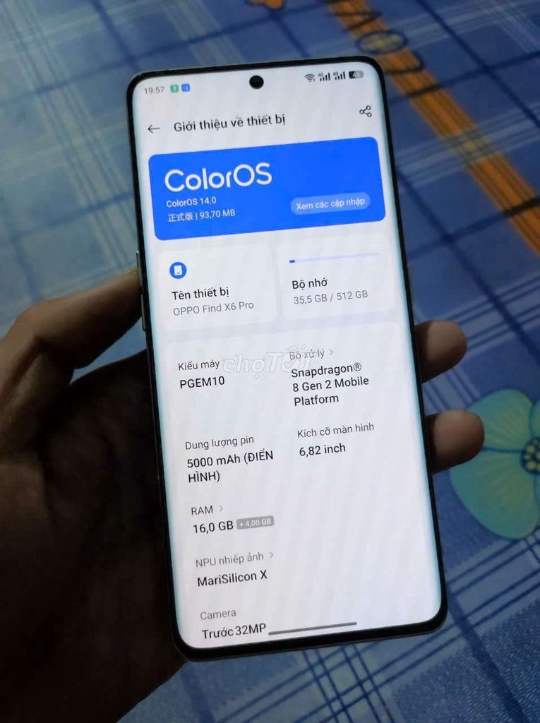 Oppo Find X6 Pro 5G max 16-512gb giao lưu