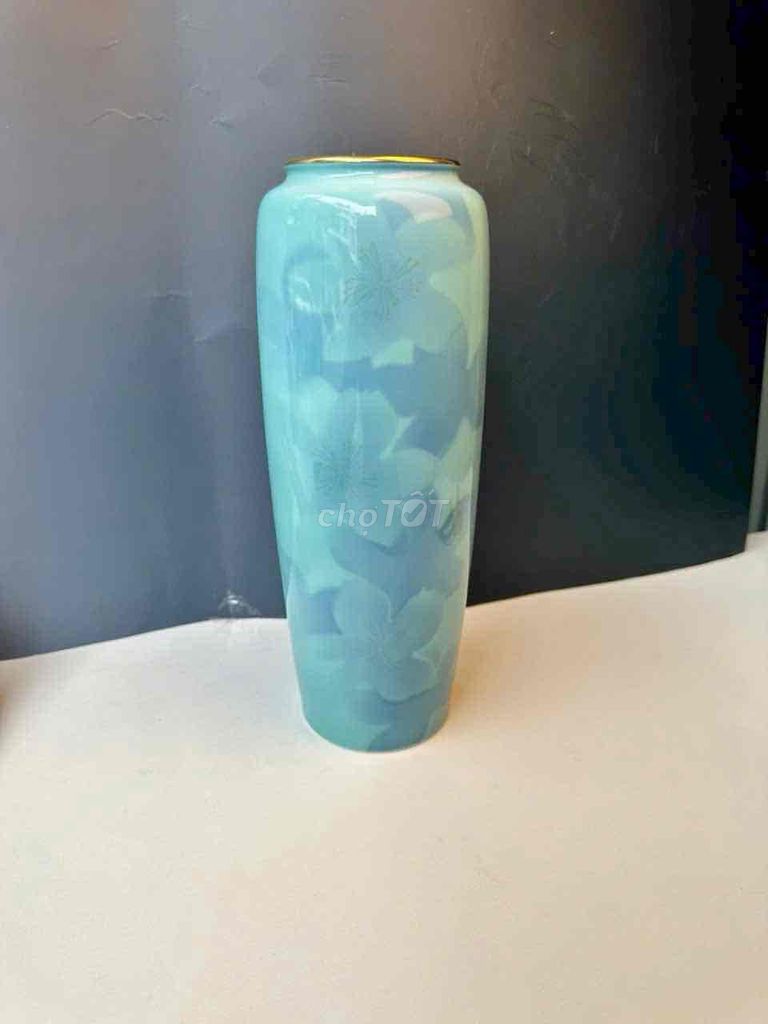 Bình hoa xanh Fukagawa sứ Nhật Bản Arita ware. Mua bán Cây cảnh, đồ trang trí tại Quận Bình Tân Tp Hồ Chí Minh được đăng bởi LÊ HOÀNG THIÊN KIM hình 1