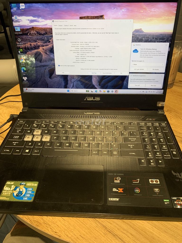Thanh lý Laptop Asus Tuf Gaming FX505DT. Mua bán Laptop tại Thành phố Thủ Đức Tp Hồ Chí Minh được đăng bởi Đức Trọng hình 1