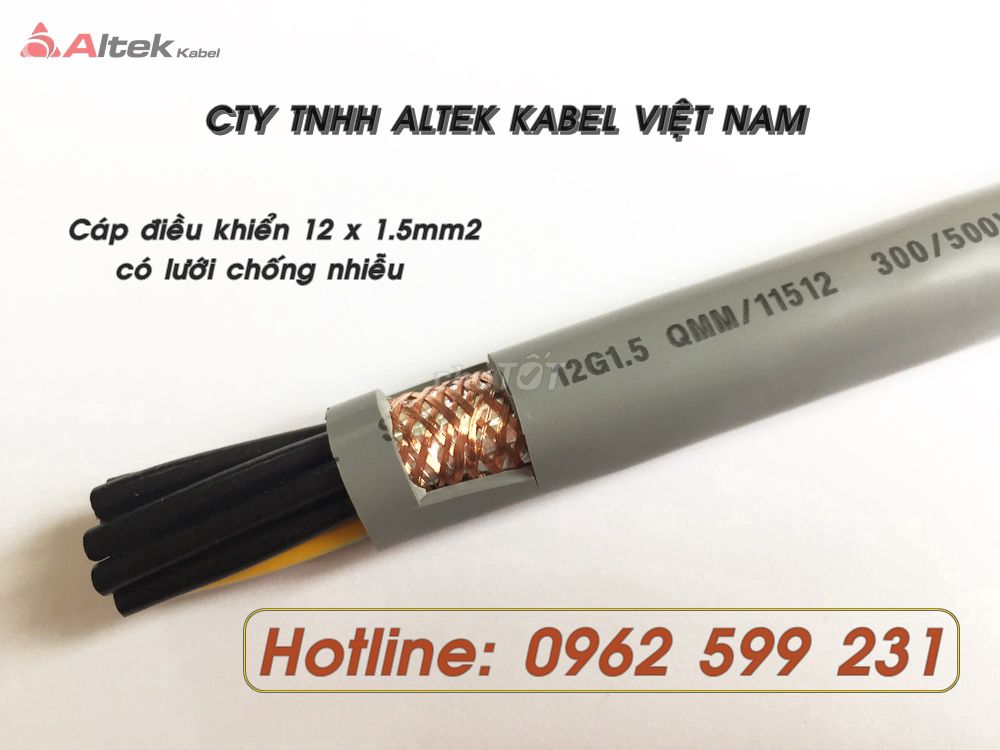 Cáp điều khiển 12 lõi altek kabel rvv, rvvp giá sỉ