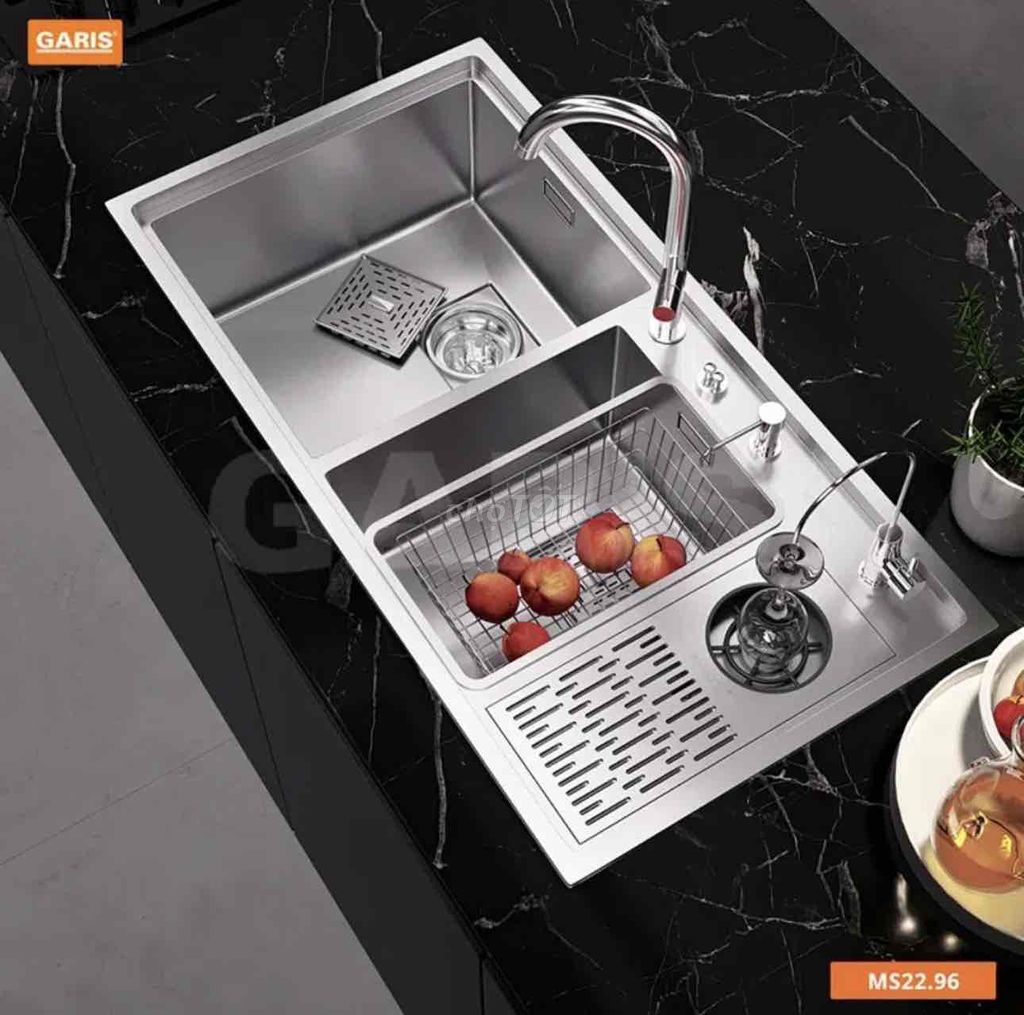 Chậu rửa chén Garis MS22.96 Inox 304. Mua bán Thiết bị vệ sinh, nhà tắm tại Quận Thanh Khê Đà Nẵng được đăng bởi Nội Thất Gia Bảo ĐBP hình 1