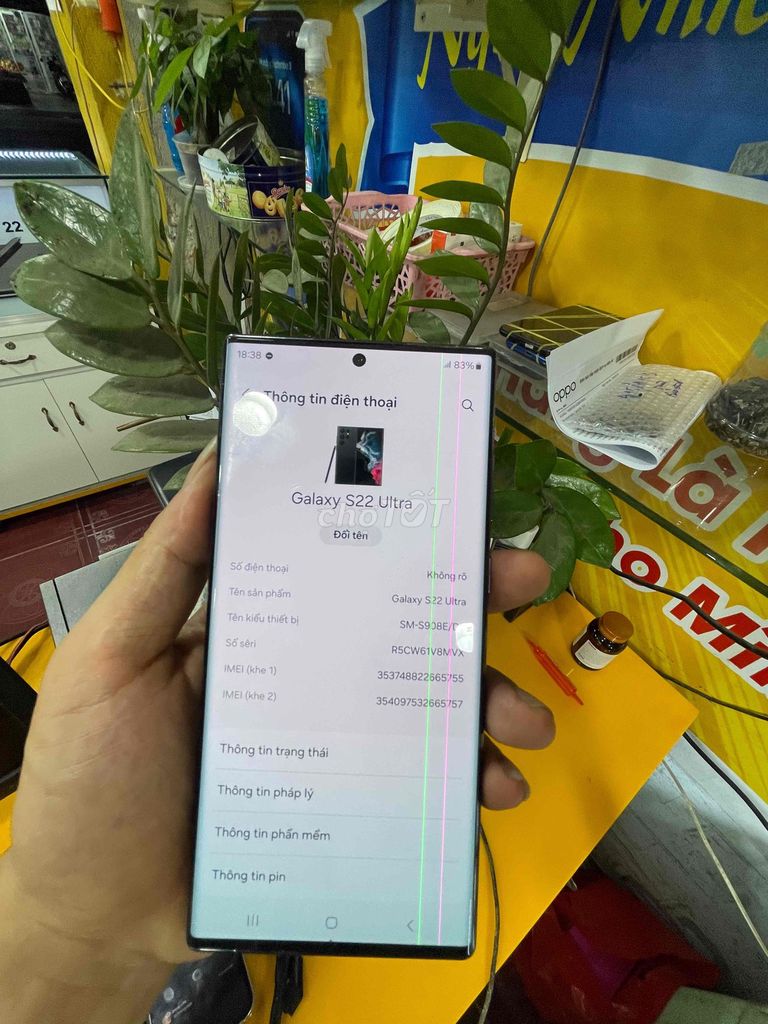 Samsung Galaxy S22 Ultra Đen màn hình sọc. Mua bán Điện thoại tại Thành phố Dĩ An Bình Dương được đăng bởi tuân hình 1