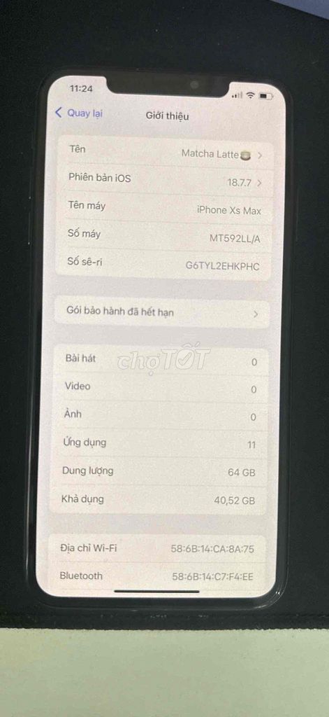 Apple iPhone Xs Max 64GB lock. Mua bán Điện thoại tại Huyện Thanh Trì Hà Nội được đăng bởi Đỗ Thắng hình 1