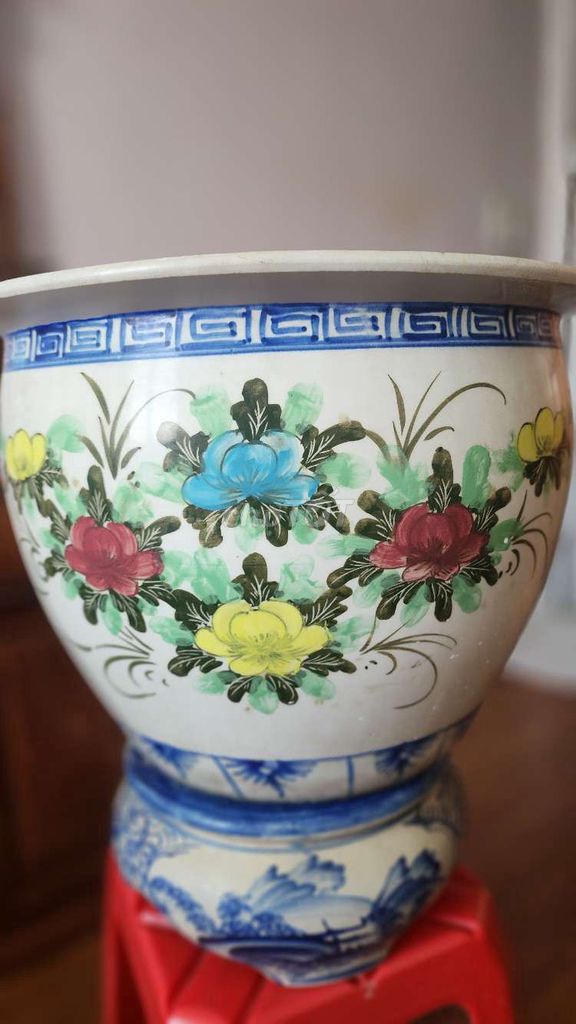 Chậu cây cảnh Gốm sứ Hoa văn Trắng, đa màu. Mua bán Cây cảnh, đồ trang trí tại Quận Hai Bà Trưng Hà Nội được đăng bởi Mb thanh hình 1