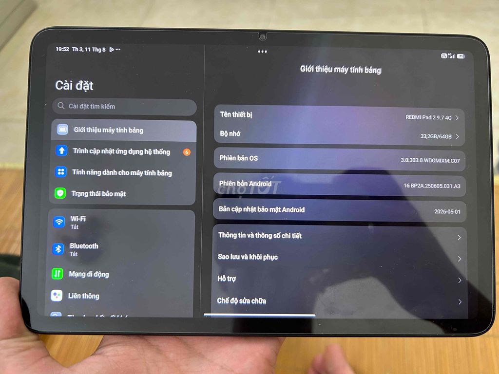 Redmi Pad 2 3GB/64GB Xám. Mua bán Máy tính bảng tại Quận Hà Đông Hà Nội được đăng bởi Đỗ Mạnh Thành hình 1