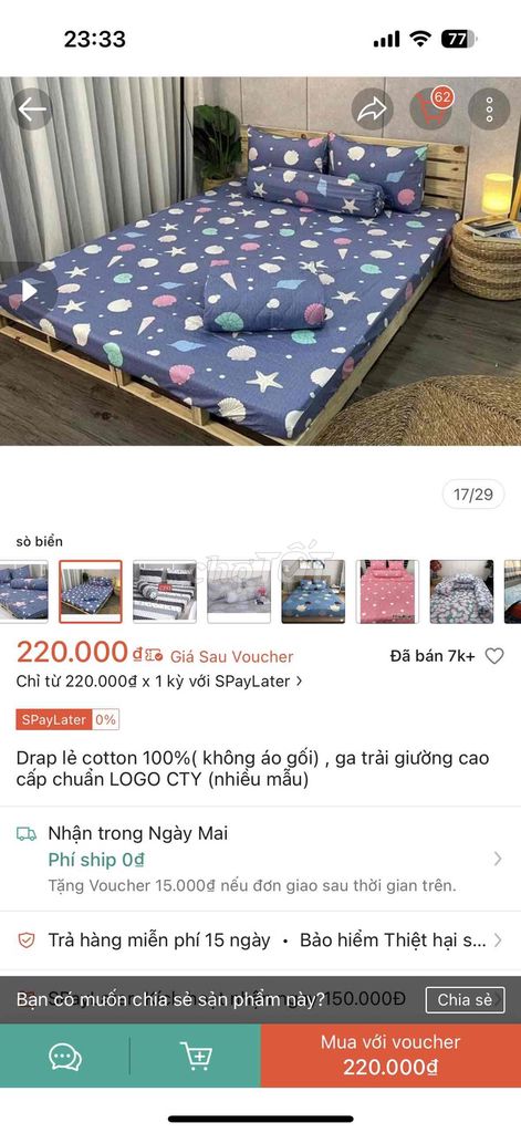 Drap trải giường, ga bọc nệm Thắng Lợi Cotton. Mua bán Giường, chăn ga gối nệm tại Quận 7 Tp Hồ Chí Minh được đăng bởi Nguyễn Nhã Uyên hình 1