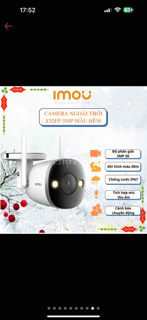 Camera IMOU ngoài trời 3Mp 2K siêu nét Fullcolor. Mua bán Máy ảnh, Máy quay tại Quận Bình Thuỷ Cần Thơ được đăng bởi Lê Vũ Camera Solar hình 1
