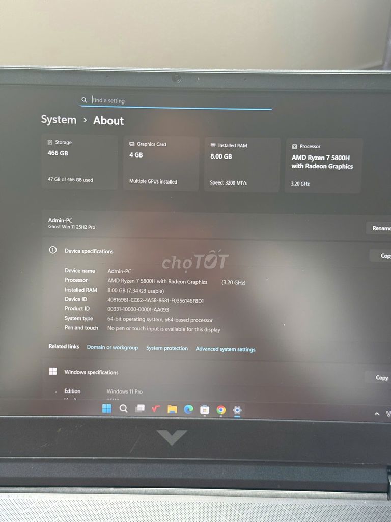 HP Victus 16 R7 5800H 16.1 inch 8GB/512GB. Mua bán Laptop tại Quận 1 Tp Hồ Chí Minh được đăng bởi Thế Anh Huỳnh hình 1
