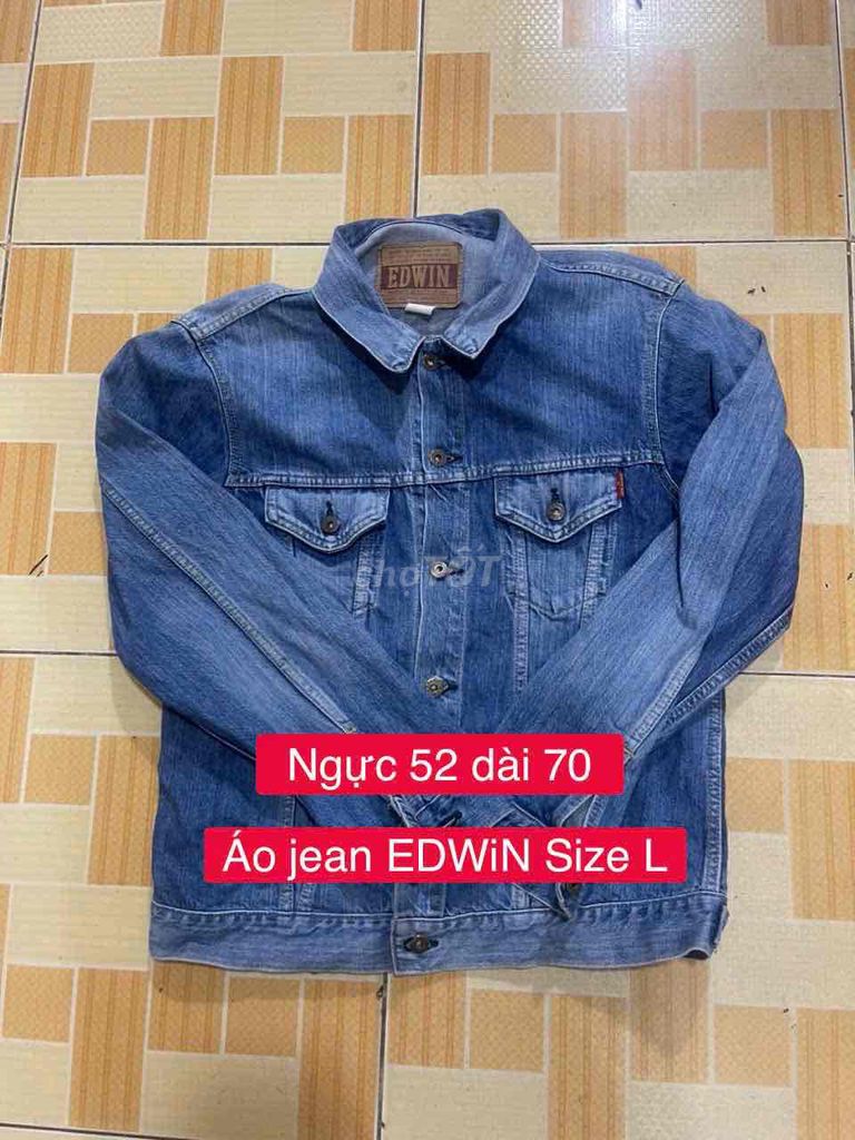 Áo khoác jean EDWIN nam size L. Mua bán Quần áo tại Quận 12 Tp Hồ Chí Minh được đăng bởi HT 86 hình 1
