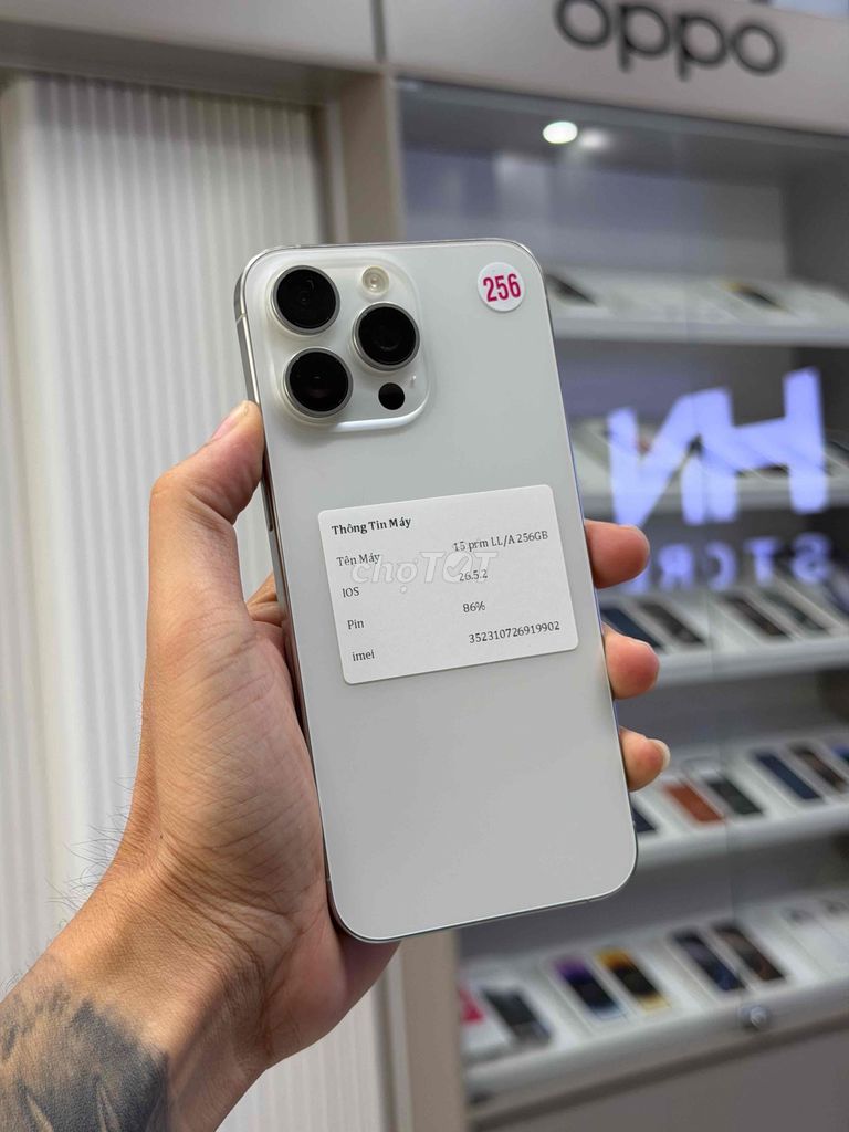 15 Pro Max 256GB Trắng pin 86%. Mua bán Điện thoại tại Thành phố Nam Định Nam Định được đăng bởi nguyễn việt hoàng hình 1