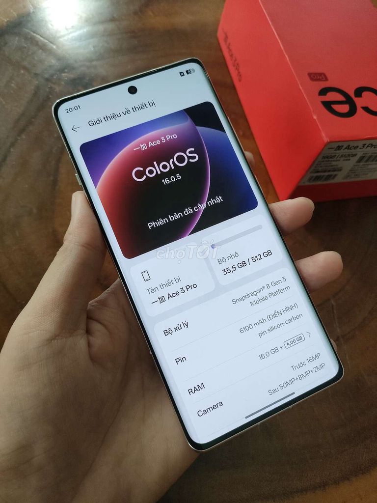 OnePlus ACE 3 Pro 16GB/512GB 99%. Mua bán Điện thoại tại Quận 10 Tp Hồ Chí Minh được đăng bởi NaMobile hình 1