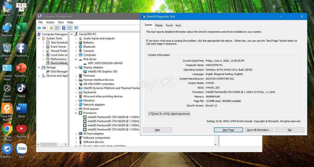 Asus Pentium N4200 14 inch 4GB/120GB. Mua bán Laptop tại Thị xã Bến Cát Bình Dương được đăng bởi Linh Khánh hình 1