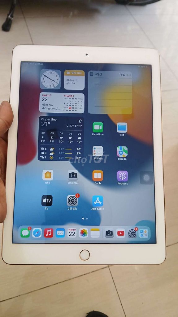 Apple iPad Air 2 16GB Vàng Zin, đẹp keng. Mua bán Máy tính bảng tại Quận 7 Tp Hồ Chí Minh được đăng bởi nguyentuanthanh hình 1