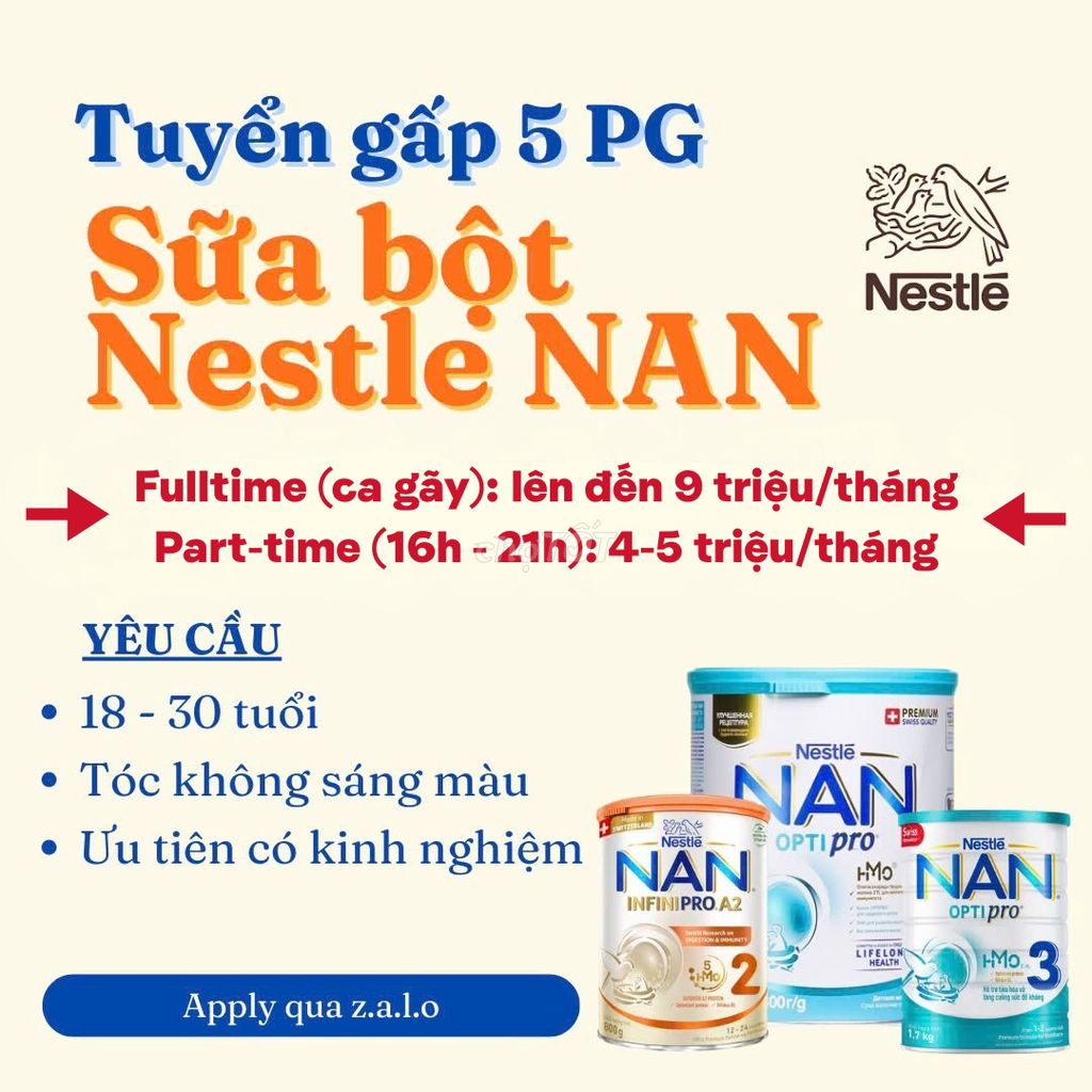 Nhân viên hỗ trợ cửa hàng bán thời gian (16h-21h)