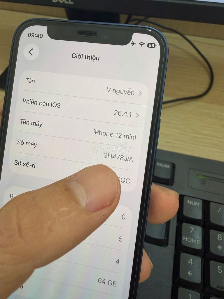 iPhone 12 mini 64GB Xanh- lock Nhật zin chưa bung. Mua bán Điện thoại tại Thành phố Thủ Đức Tp Hồ Chí Minh được đăng bởi Vnguyen hình 1