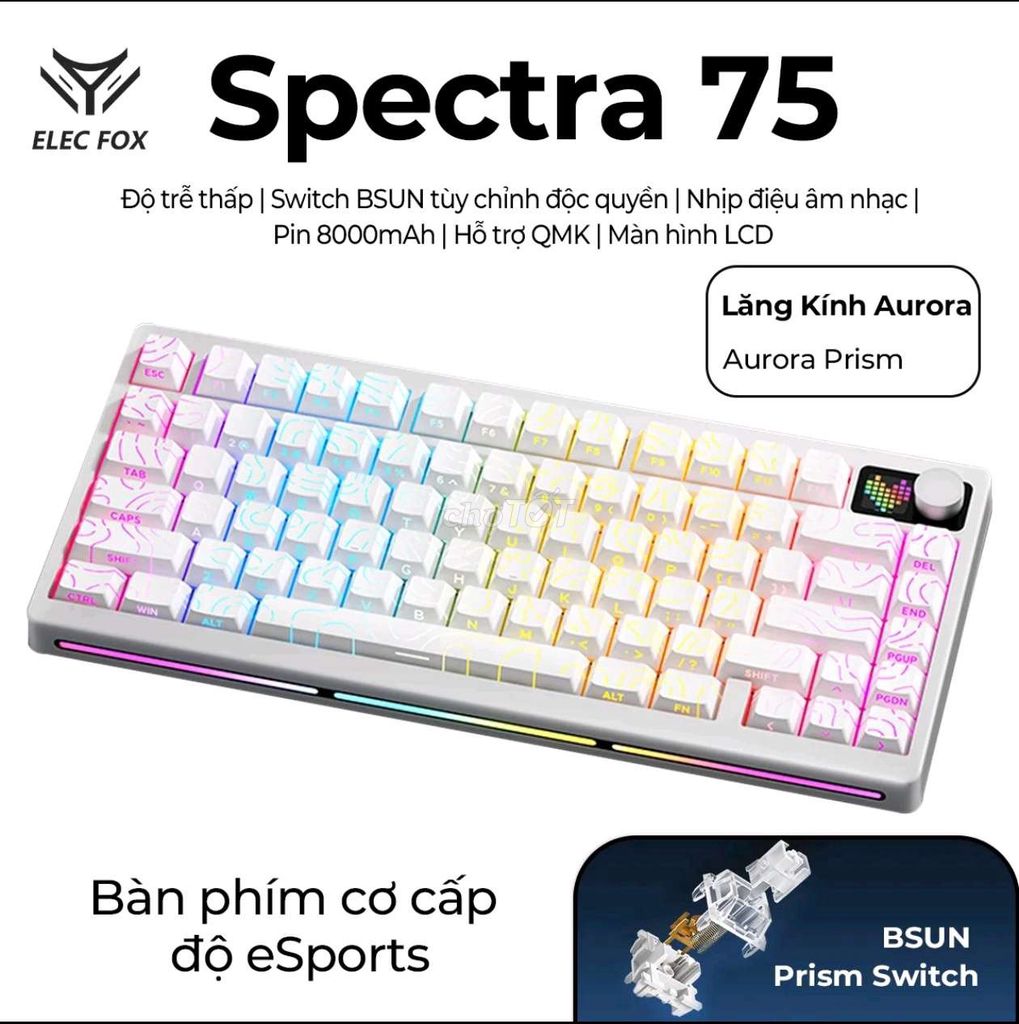 Bàn phím cơ Spectra 75 Trắng 8000mAh. Mua bán Phụ kiện (Màn hình, Chuột...) tại Thành phố Phan Thiết Bình Thuận được đăng bởi Nguyễn Thanh Triết hình 1