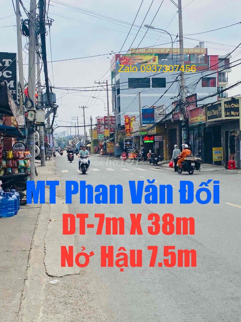 🌹NHÀ MT PHAN VĂN ĐỐI- 7m X 38m-Nở Hậu 7.5m- Bà Điểm-HM