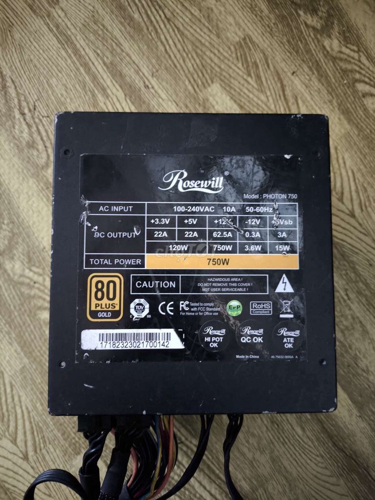 Nguồn Rosewill PHOTON 750W. Mua bán Linh kiện (RAM, Card...) tại Huyện Ba Vì Hà Nội được đăng bởi Nguyễn Thị Thanh Hoa hình 1