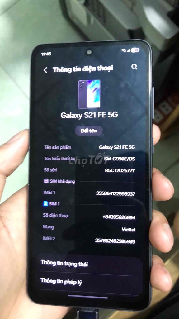 Samsung Galaxy S21 FE 5G Đen 5G. Mua bán Điện thoại tại Thành phố Biên Hòa Đồng Nai được đăng bởi anh tày vn hình 1