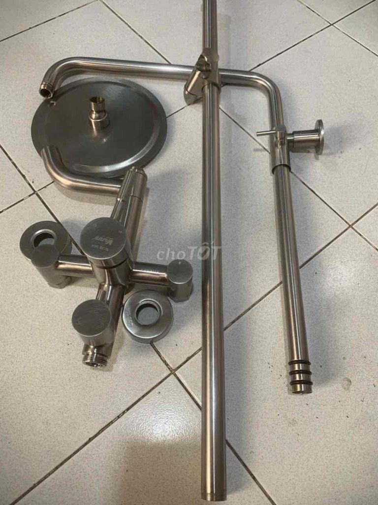 Full bộ cây vòi sen Nóng lạnh Inox cao cấp NEW 90%. Mua bán Thiết bị vệ sinh, nhà tắm tại Quận Tân Phú Tp Hồ Chí Minh được đăng bởi Khánh Băng hình 1