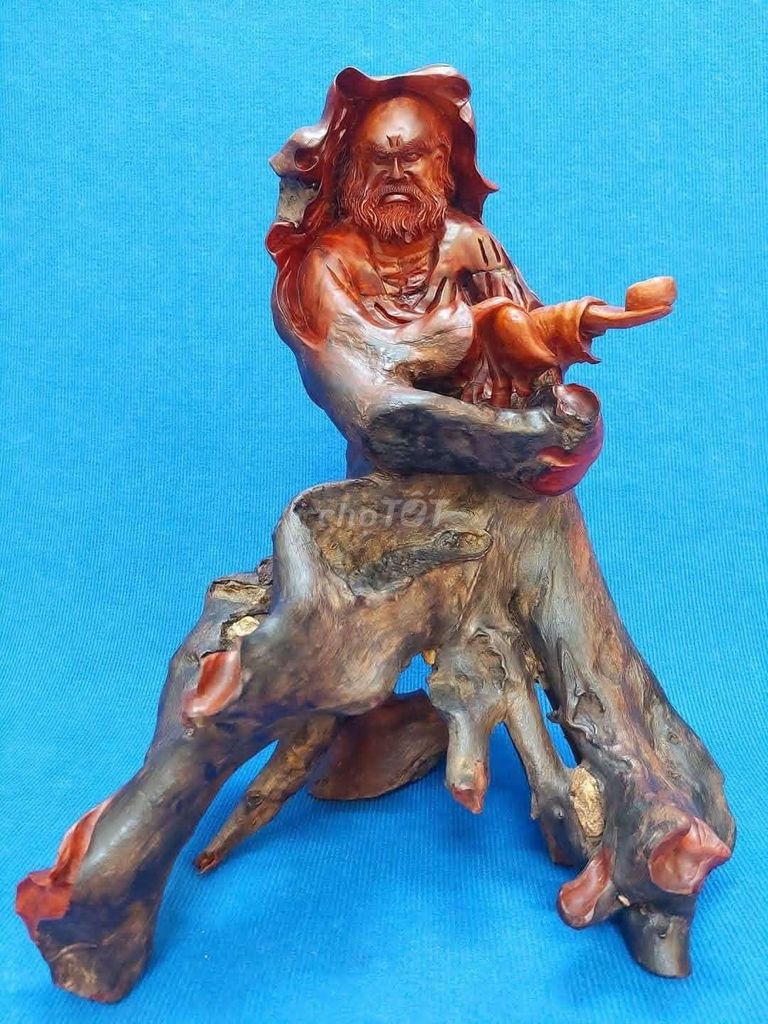 Tượng gỗ lũa Đạt Ma Sư Tổ 57x47x37cm. Mua bán Đồ sưu tầm, đồ cổ tại Quận Hải Châu Đà Nẵng được đăng bởi Trần Xuân Dương hình 1