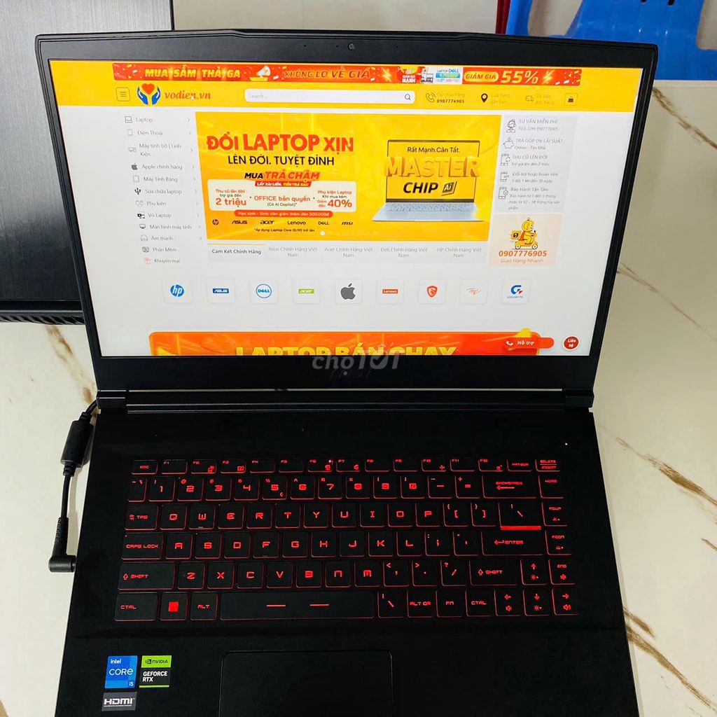 MSI Gaming GF63Thin12VE i5-12450H-16G-512G-RTX4050. Mua bán Laptop tại Quận Ninh Kiều Cần Thơ được đăng bởi Võ Diện hình 1