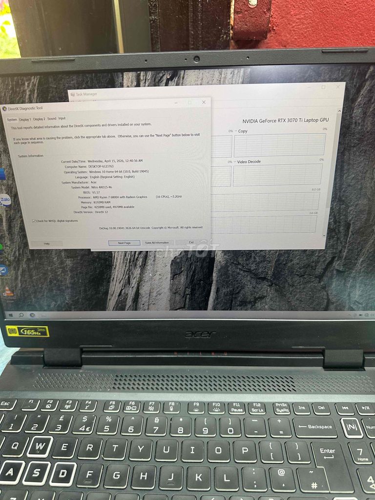 Acer Nitro 5 AN515-46 R7 6800H 8GB/512GB. Mua bán Laptop tại Quận Long Biên Hà Nội được đăng bởi Bảnh hình 1