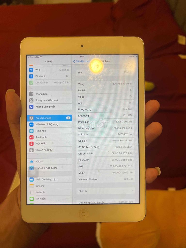 Apple iPad mini 1 16GB Bạc 4G. Mua bán Máy tính bảng tại Quận 7 Tp Hồ Chí Minh được đăng bởi Tân Diệp hình 1