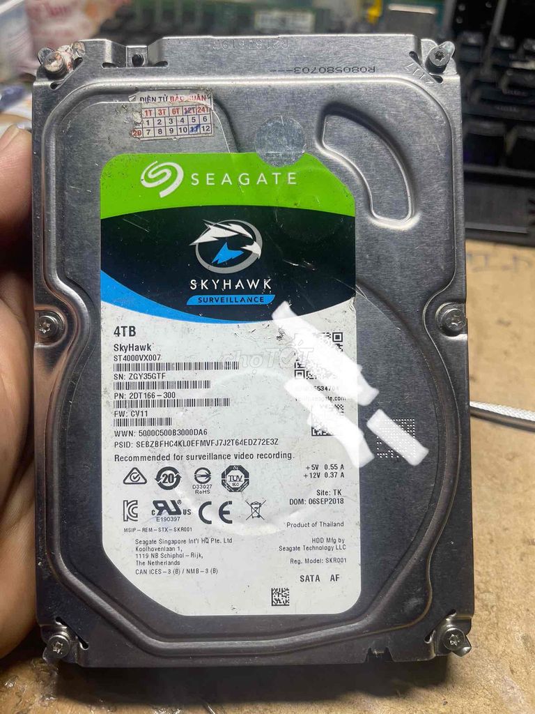 Ổ cứng HDD 4TB Sức Khoẻ 92%. Mua bán Linh kiện (RAM, Card...) tại Quận Cái Răng Cần Thơ được đăng bởi Bán lẻ hình 1