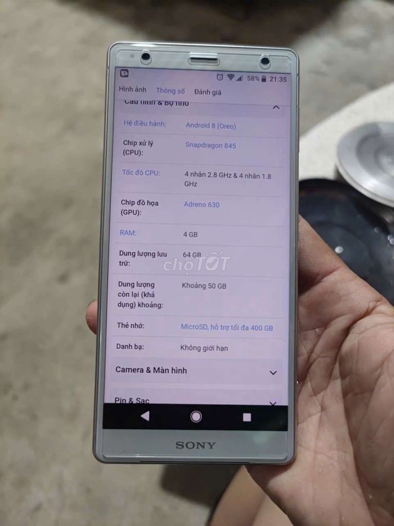Sony XZ2 64GB Bạc. Mua bán Điện thoại tại Thành phố Tây Ninh Tây Ninh được đăng bởi đt rẻ hình 1
