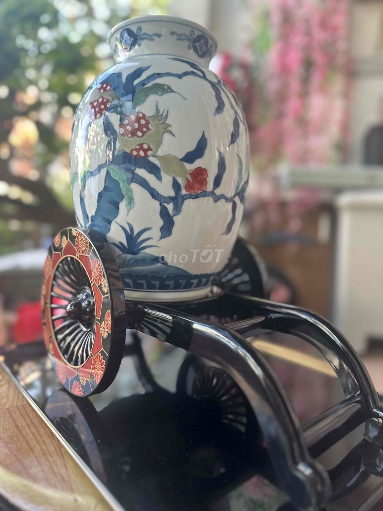 Bình hoa gốm sứ Nhật Bản Trái lựu. Mua bán Cây cảnh, đồ trang trí tại Thành phố Biên Hòa Đồng Nai được đăng bởi đặng quang tuyến hình 1