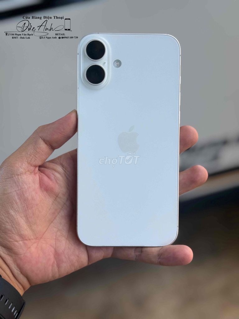 Apple iPhone 16 Plus Lock 128GB Trắng 98%. Mua bán Điện thoại tại Thành phố Buôn Ma Thuột Đắk Lắk được đăng bởi Đức Anh Retail hình 1