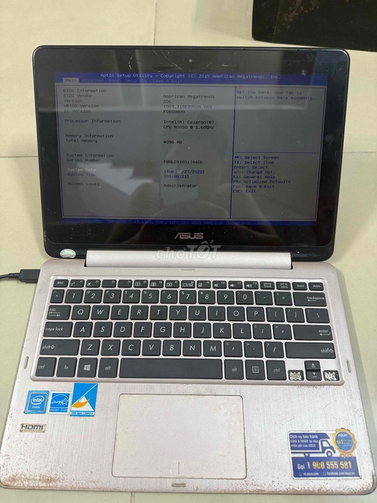 Asus TP200S Celeron N3050 4GB Đã sử dụng. Mua bán Laptop tại Huyện Hóc Môn Tp Hồ Chí Minh được đăng bởi Đam mê công nghệ hình 1