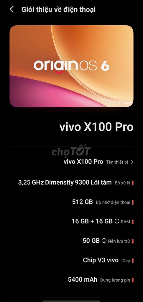 Vivo X100 Pro Đen 16GB/512GB. Mua bán Điện thoại tại Thành phố Cao Lãnh Đồng Tháp được đăng bởi Hữu Huân hình 1