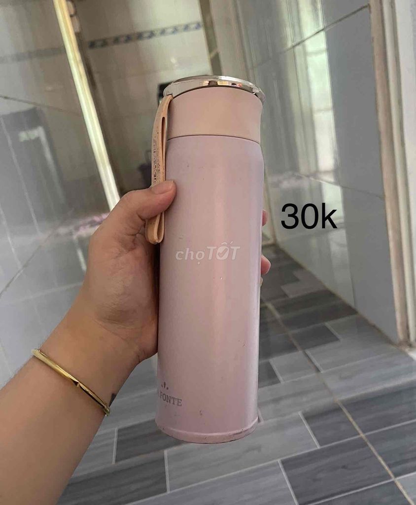 Bình giữ nhiệt kim loại Hồng nhạt. Mua bán Dụng cụ nhà bếp tại Thành phố Long Xuyên An Giang được đăng bởi Cẩm Vân hình 1